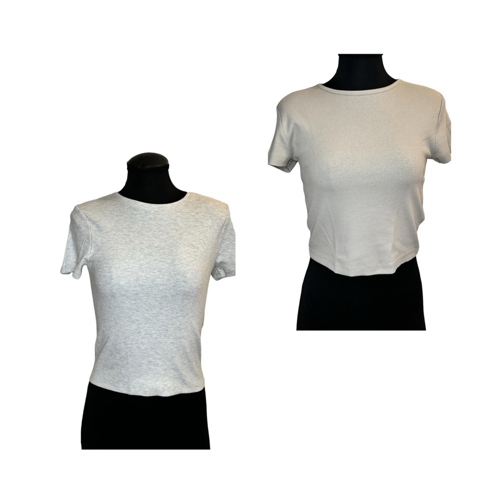 Set (2) H&M Medium Ribbed women’s short tshirts..